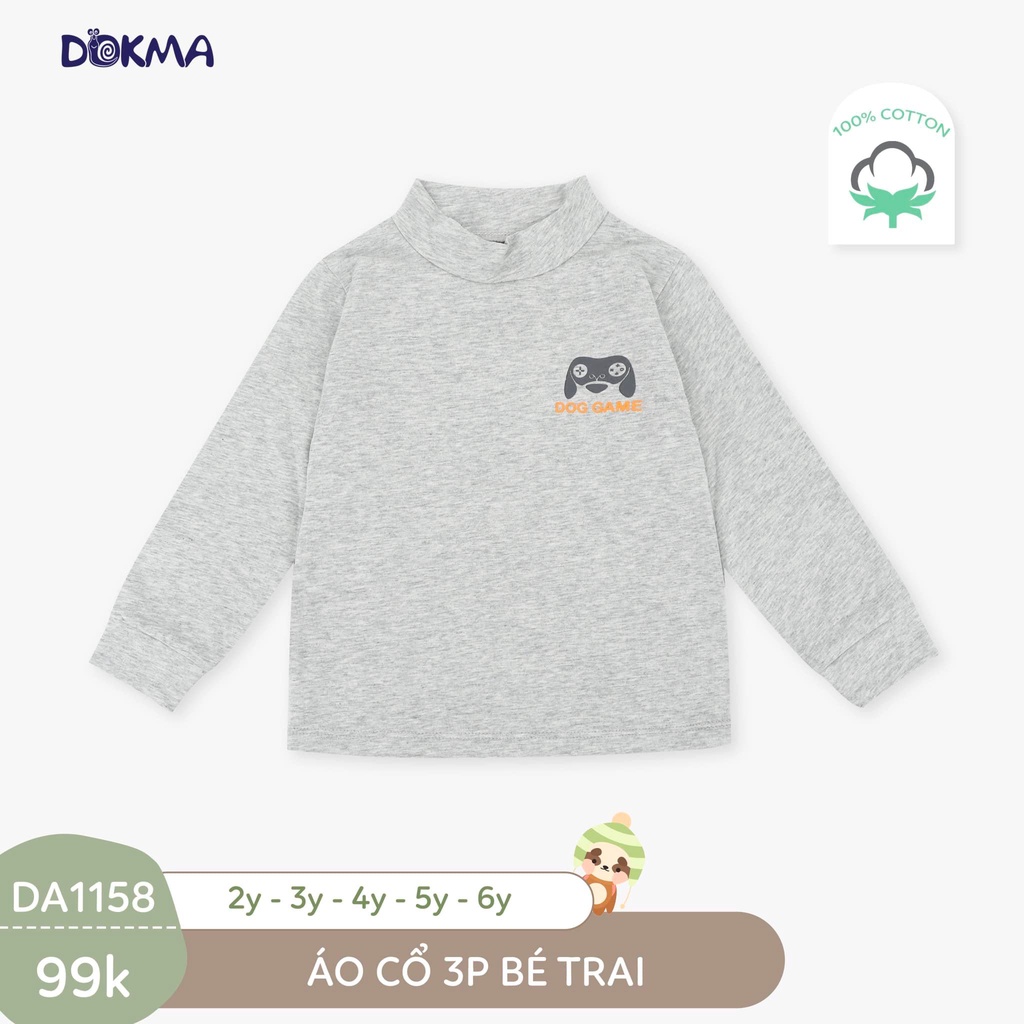 2-6Y Áo cổ 3 phân bé trai Dokma DA912/DA1158