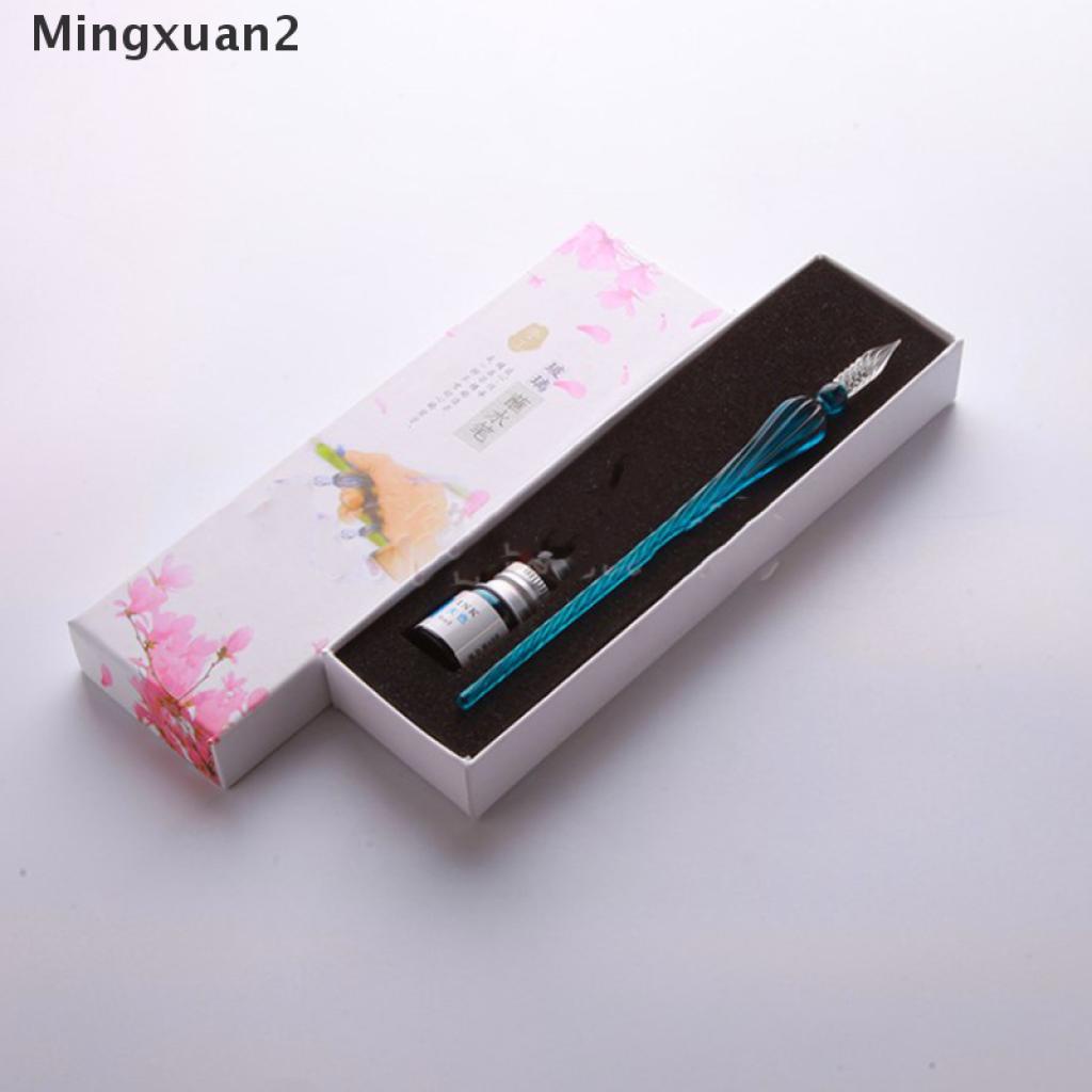 Bút thủy tinh nhúng mực phong cách vintage dùng cho văn phòng