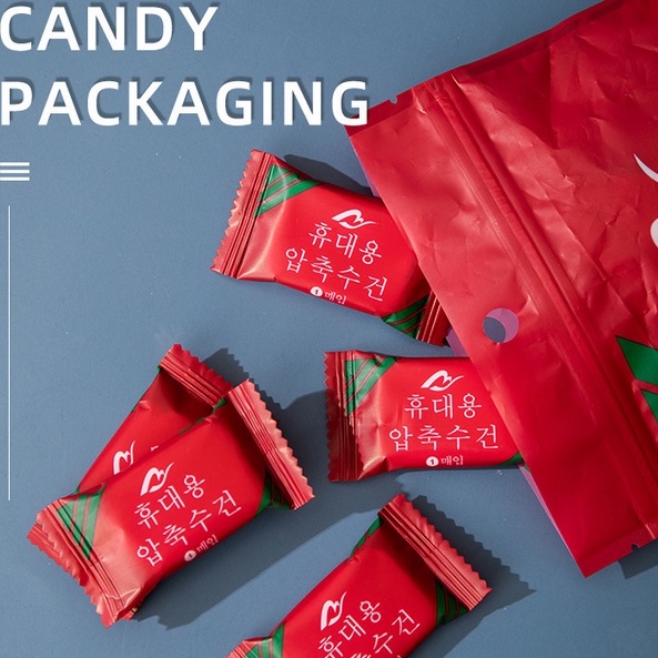 Khăn Nén Viên Kẹo Hình Vuông, Khăn Giấy Dạng Nén Bằng Cotton Dùng Một Lần