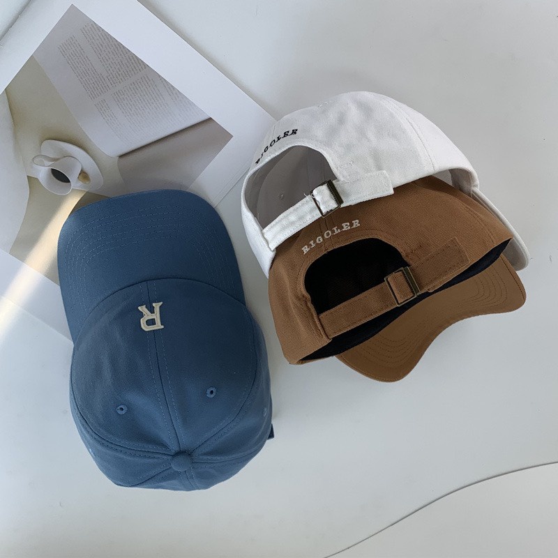 Mũ lưỡi trai thêu chữ R, nón kết nam nữ form unisex phong cách ulzzang Hàn Quốc cá tính năng động vải cotton NR69