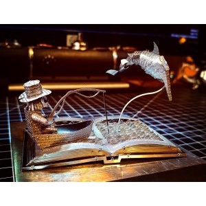 Mô Hình 3D Kim Loại Tiểu Thuyết Ông Già Và Biển