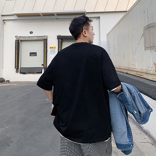 Áo Thun Ngắn Tay Cổ Tròn Dáng Rộng Thiết Kế Mới Thời Trang Mùa Hè Dành Cho Nam