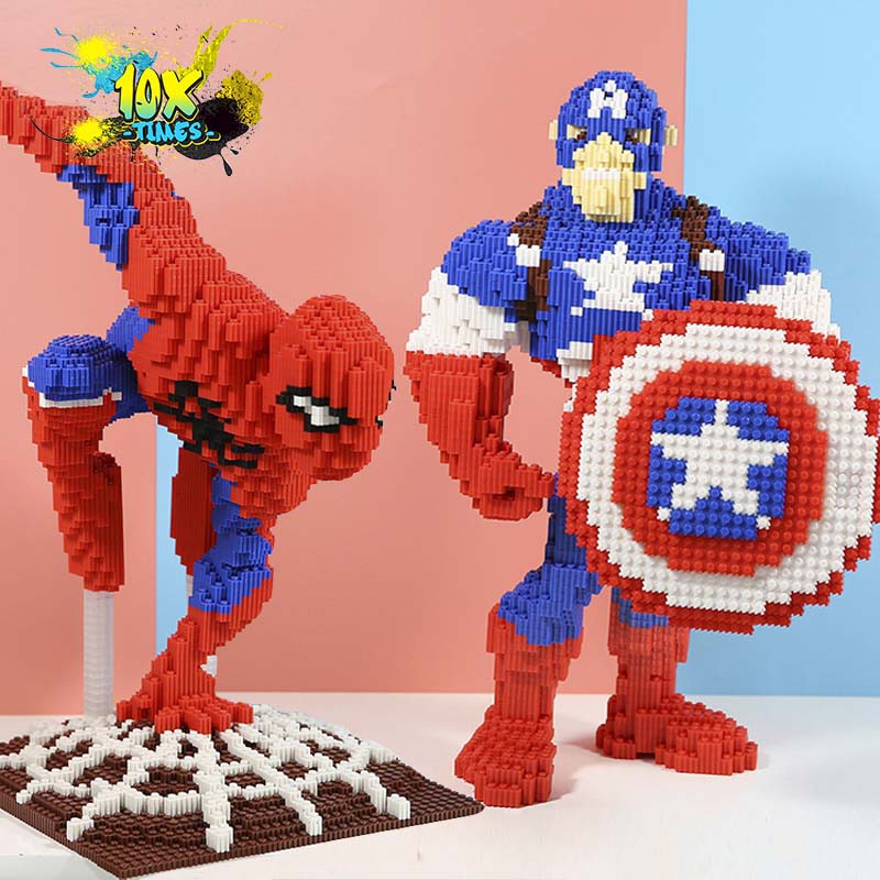 (size 55cm) mô hình lắp ráp 3d siêu nhân maver iron man người nhện quà tặng sinh nhật bạn trai, đồ decor