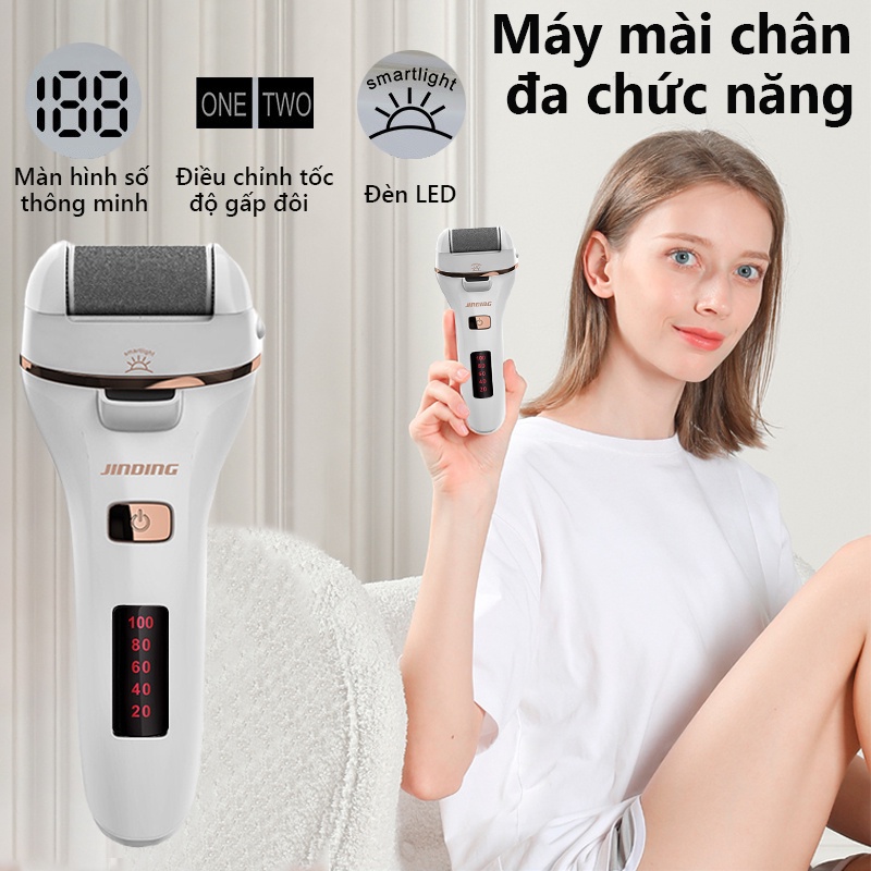 Máy chà gót chân đá chà tẩy tế bào chết ở gót chân Dụng cụ chà gót chân sạc - Máy chà gót chân tẩy tế bào chết tiện lợi