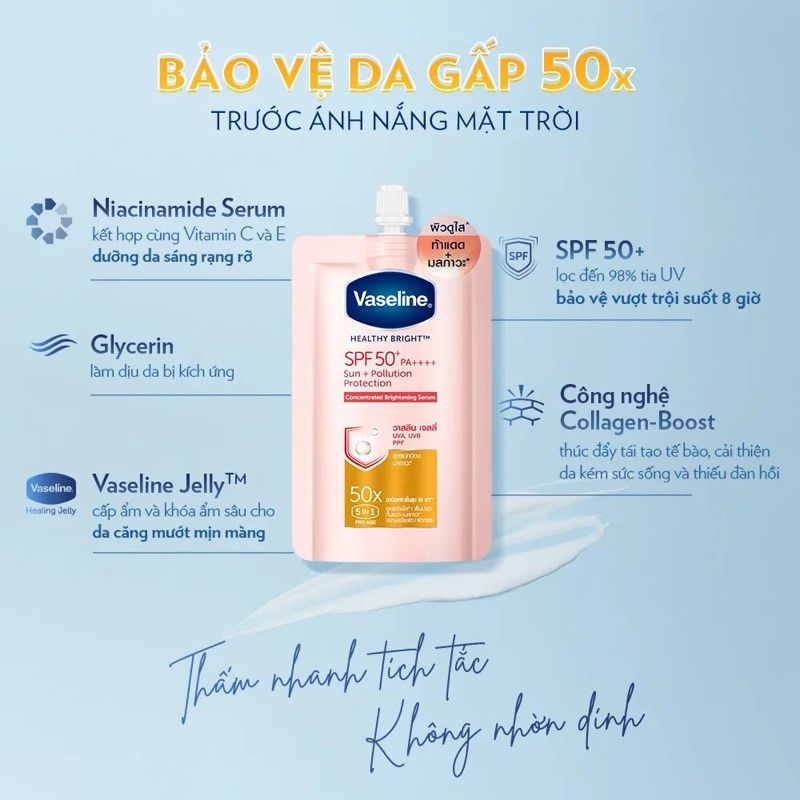 Serum chống nắng Vaseline ×50 lần