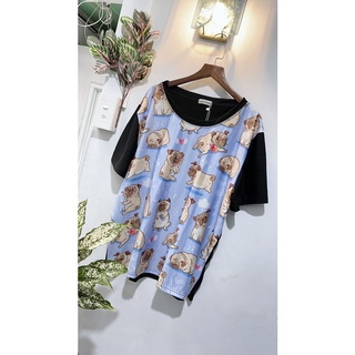 áo thun thái unisex bigsize[hình chó xanh] KY12