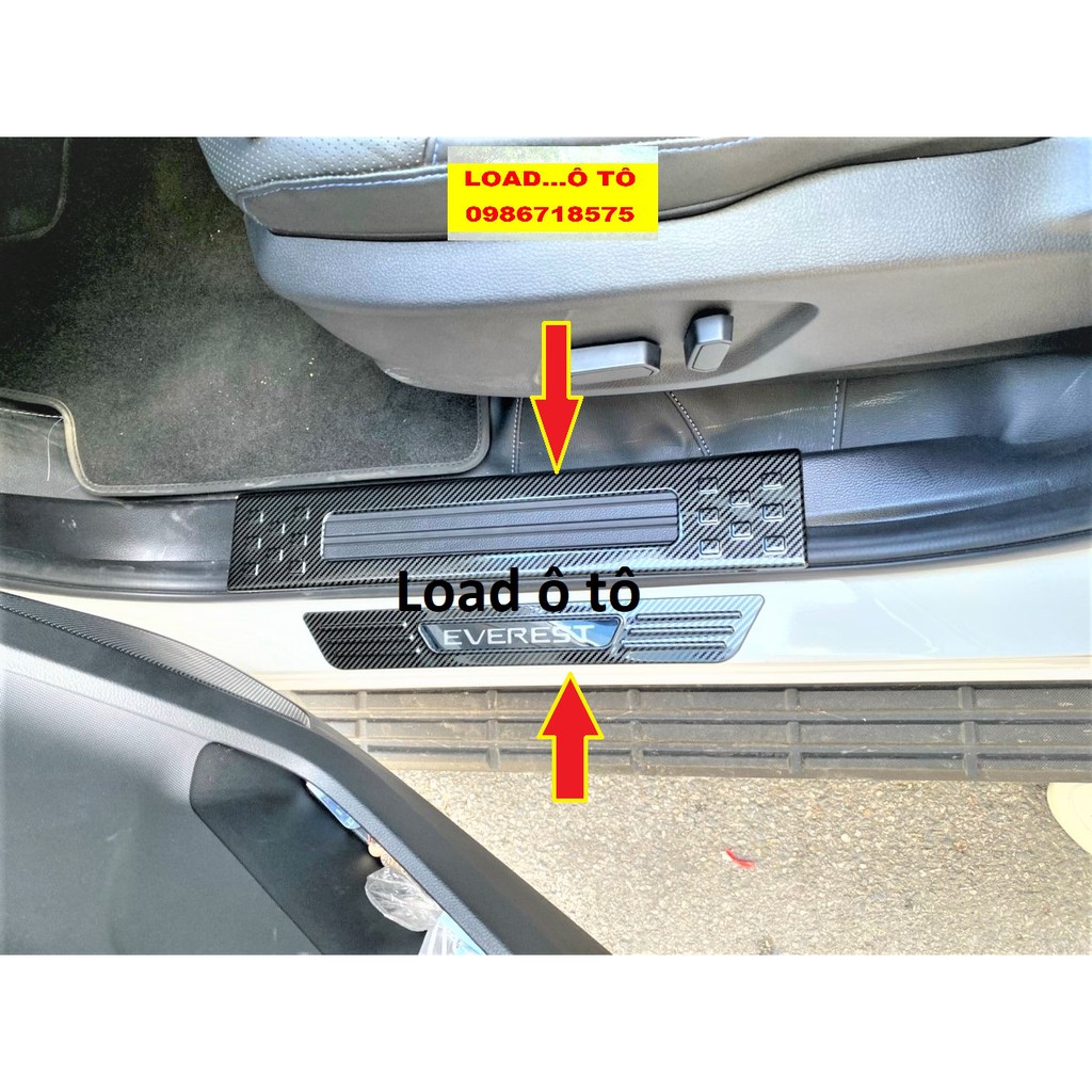 Ốp Bậc Chân, Nẹp Bước Chân Carbon Xe Ford Everest 2023-2018 Mẫu Carbon Cao Cấp Nhất Thị Trường