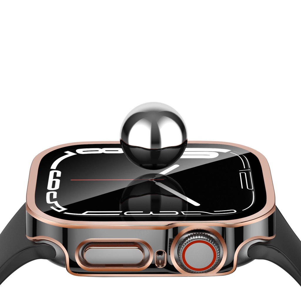 Ốp Kính Cường Lực Cho Đồng Hồ Thông Minh AW IWatch VS Dây Cao Su Series 7/6/5/SE/4/3/2/1 Size 38-40-41-42-44-45mm