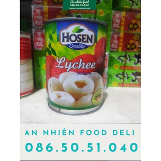Quả Vải Ngâm nước đường Lychee hiệu Hosen 565GM