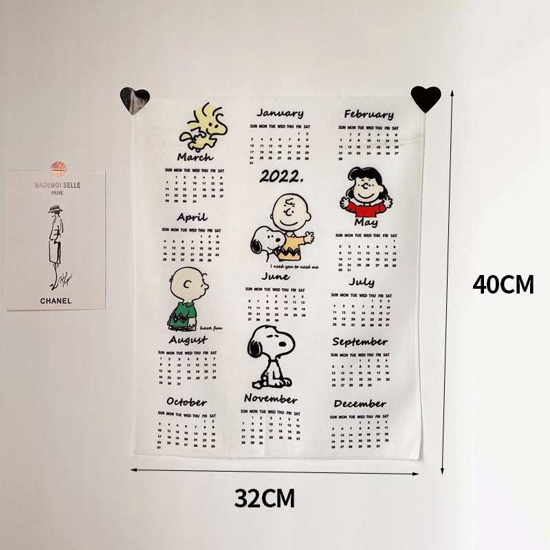 Tấm Vải Treo Tường 2022 Hình Snoopy Dễ Thương