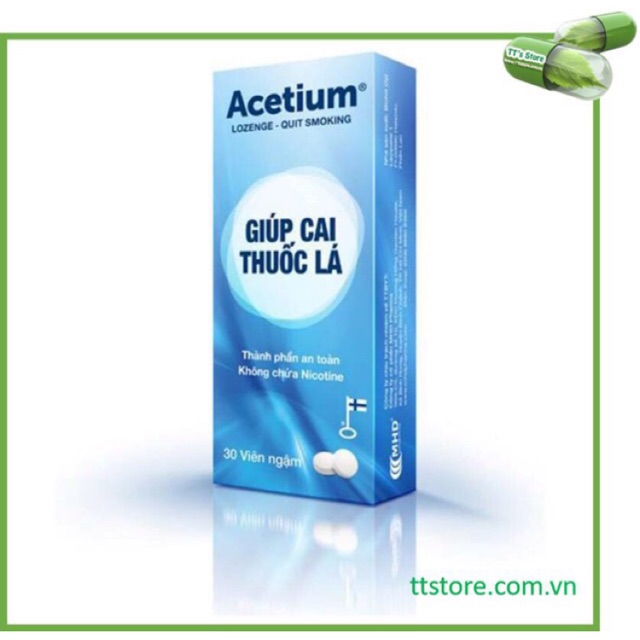 ACETIUM - Viên ngậm cai thuốc lá