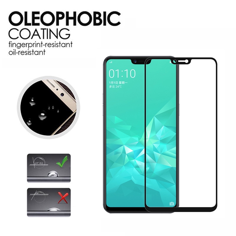 Kính cường lực OPPO A3s 3D Bảo hiểm đầy đủ OPPO A31 A52 A72 A92 A12e  A12 A5S A31 A91 A5 A9 2020 Zoom Bảo vệ màn hình Phim bảo vệ kính