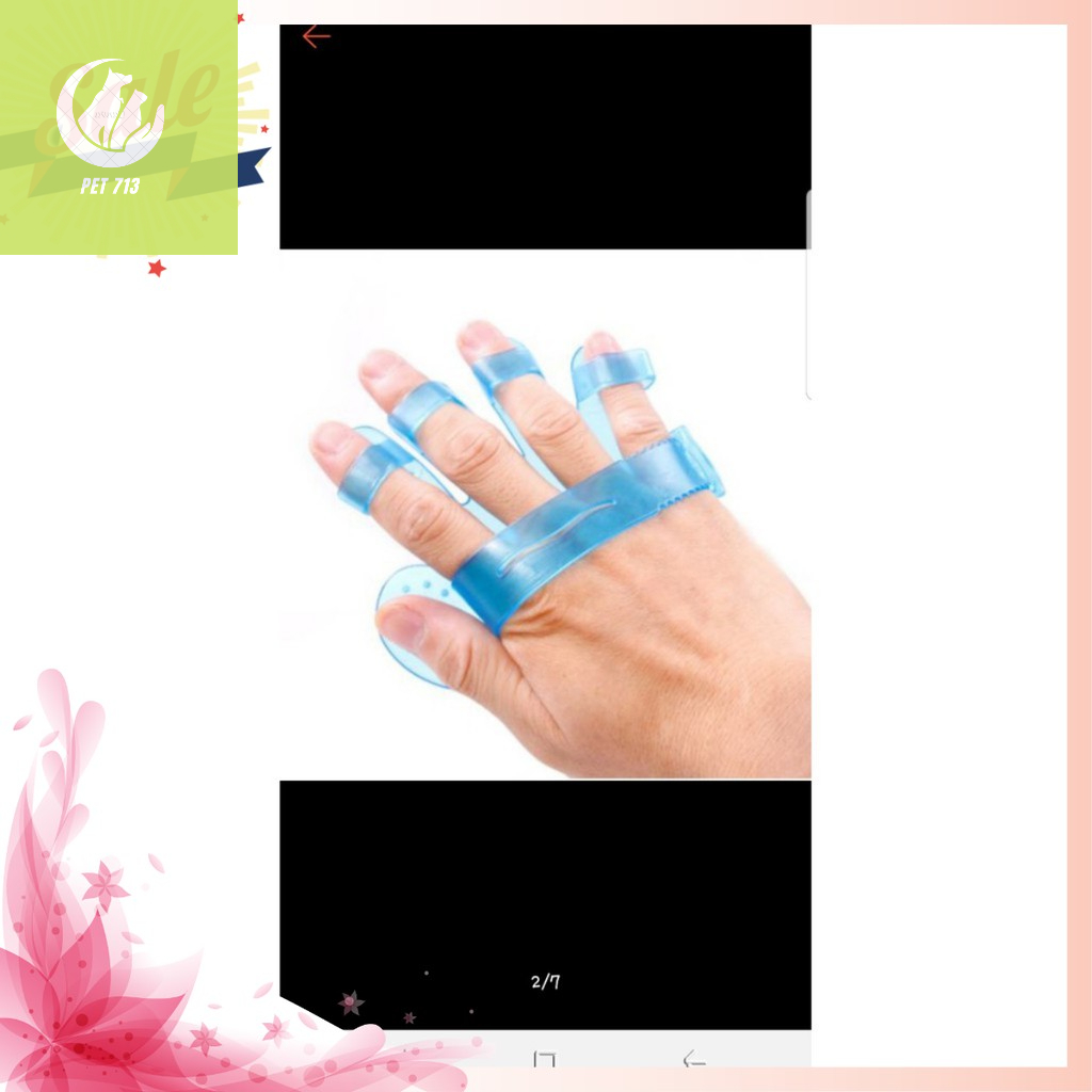 GĂNG TAY TẮM XỎ NGÓN CHO THÚ CƯNG. Pet713 #Pet713