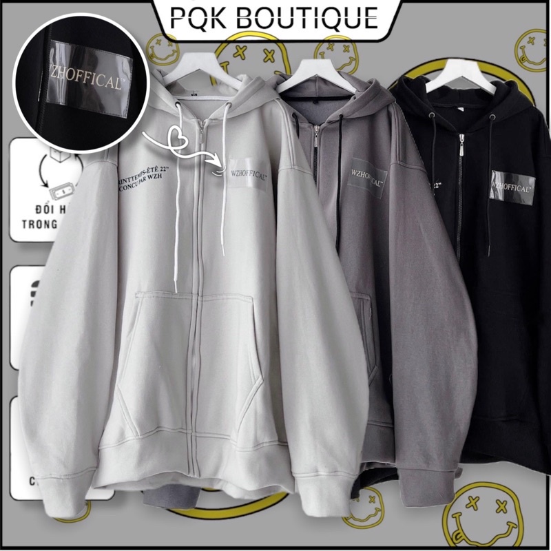 Áo Khoác Zip Kéo Form Rộng MEMBER - pqk boutique