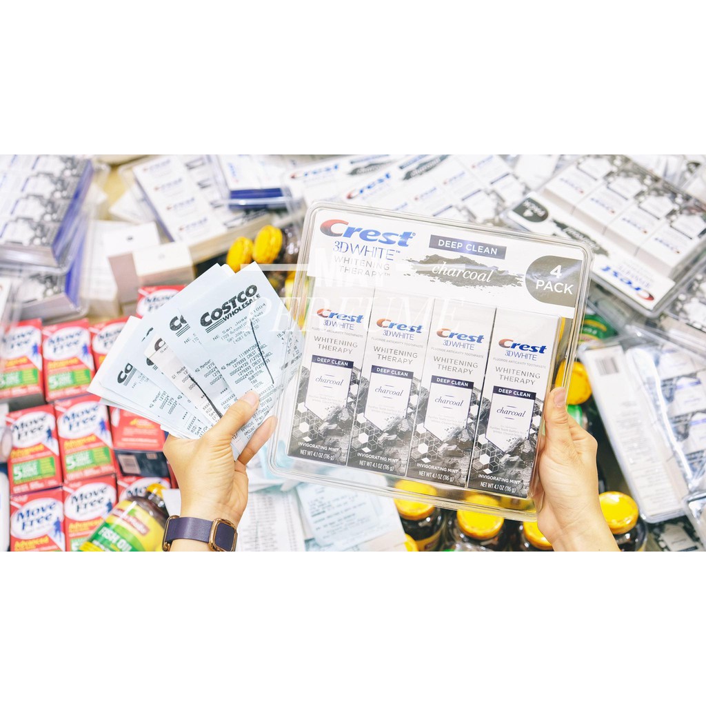 Kem Đánh Răng Crest 3D Whitening Therapy Charcoal 116g