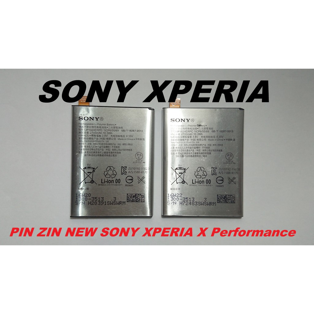 PIN ZIN NEW CHÍNH HÃNG SONY XPERIA X PERFORMANCE  :LIS1624ERPC