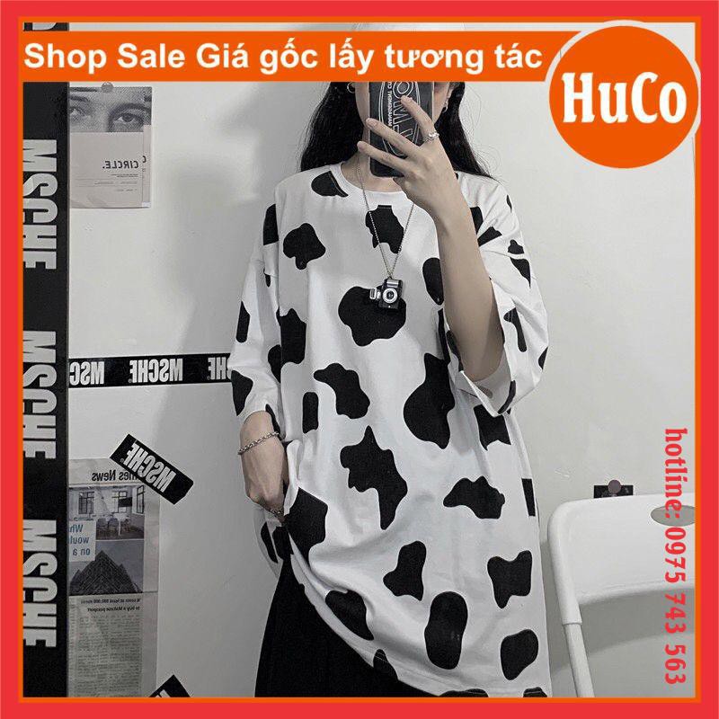 áo phông hè, áo thun bò sữa cực iu tay lỡ chất cotton mềm mát thời trang nam nữ form thụng unisex freesize dưới 70kg