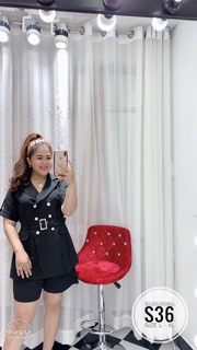 Bigsize Set vest kèm belt S36