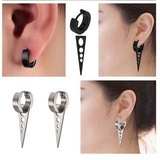 Bông tai Nam Bấm kiểu dáng Xỏ Khoen Tam Giác Hàn Quốc TNSPK01 Ngầu Store 1