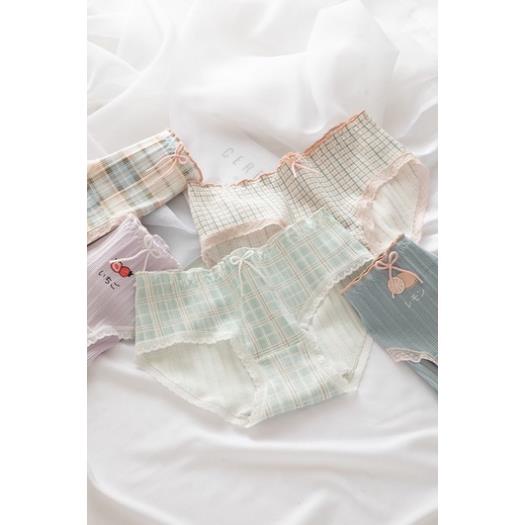 ❤️ Quần Lót Nữ Myna ❤️Quần Lót Cotton Viền Ren Đính Nơ cao cấp mềm mại 2809 ❤️