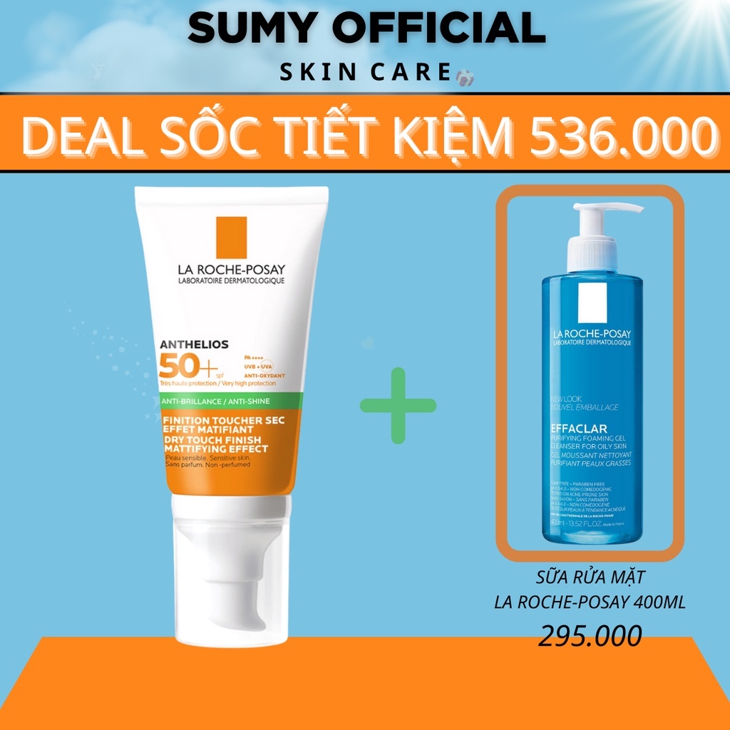 Kem Chống Nắng La Roche Posay Anthelios Anti Shine Gel Cream 50ml cho da dầu nhạy cảm