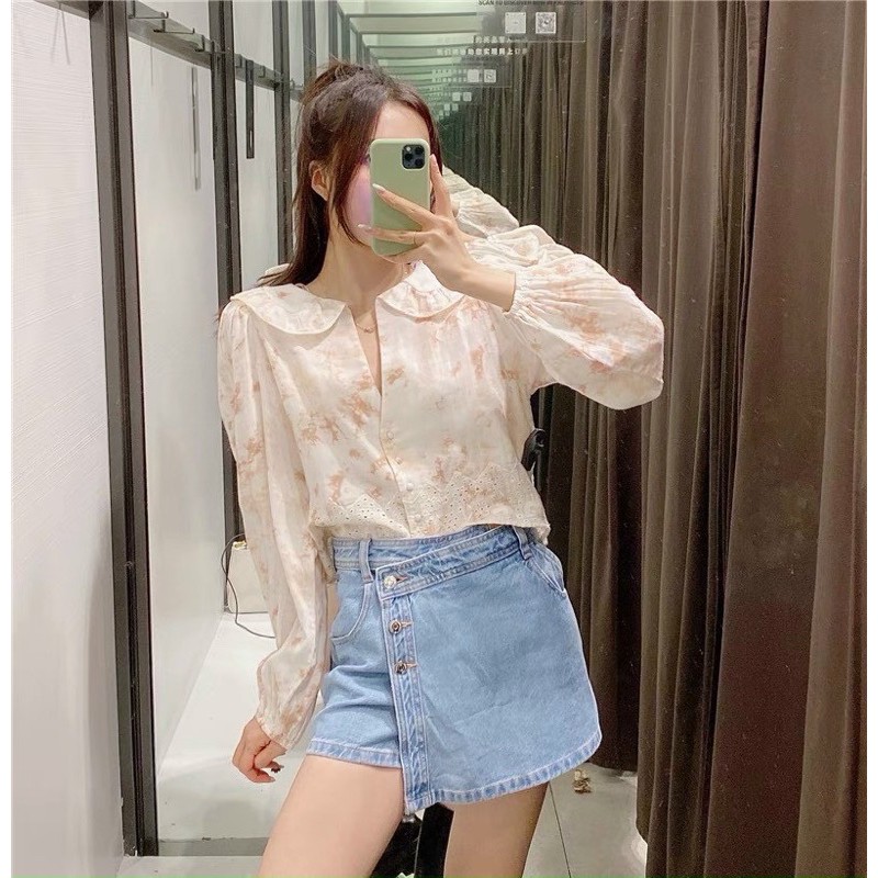 CVNU22 QUẦN JEANS GIẢ VÁY PHỐI KHUY VẠT LỆCH | BigBuy360 - bigbuy360.vn