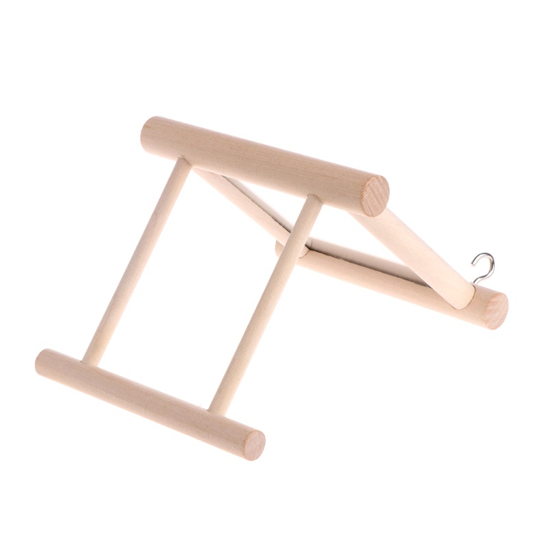 Gương Đồ Chơi Bằng Gỗ Kèm Thanh Đứng Vui Nhộn Cho Chim Vẹt