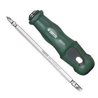 Tuốt nơ vít 2 đầu ,T #2 & 6mm x 150mm Chất liệu: mũi vít bằng thép S2 mạ crom, có từ  Sata 66206