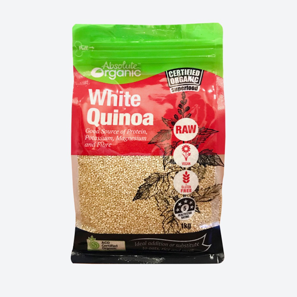 Hạt diêm mạch Organic Quinoa Của Úc Absolute Organic 1kg chuẩn Úc