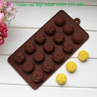 Khuôn silicone đổ thạch, rau câu 15 hoa