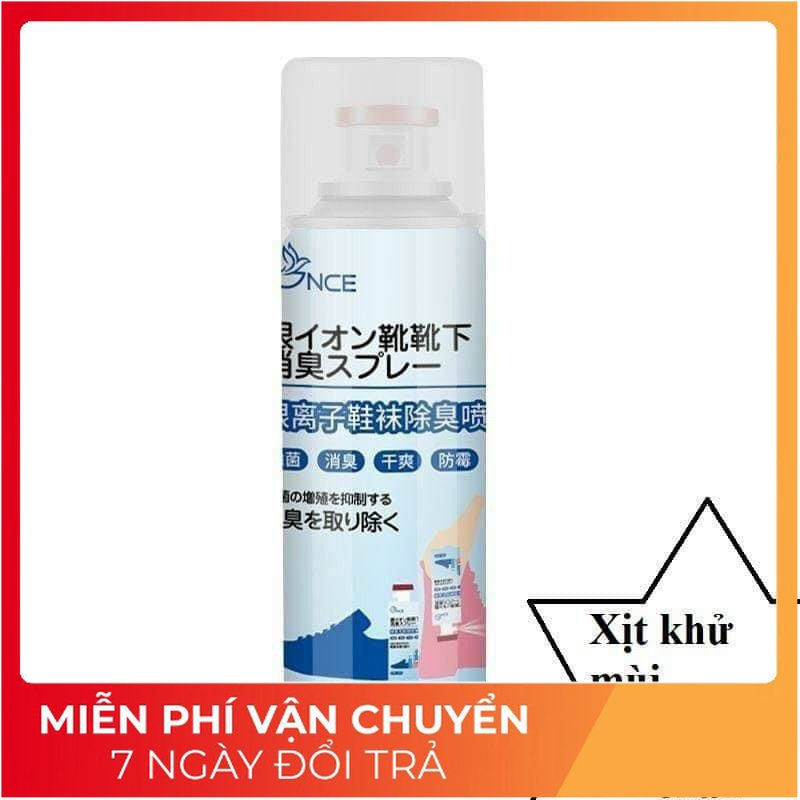 Chai Xịt khử mùi hôi  chân giày dép, tất vớ làm thơm tủ giày chống hôi chân