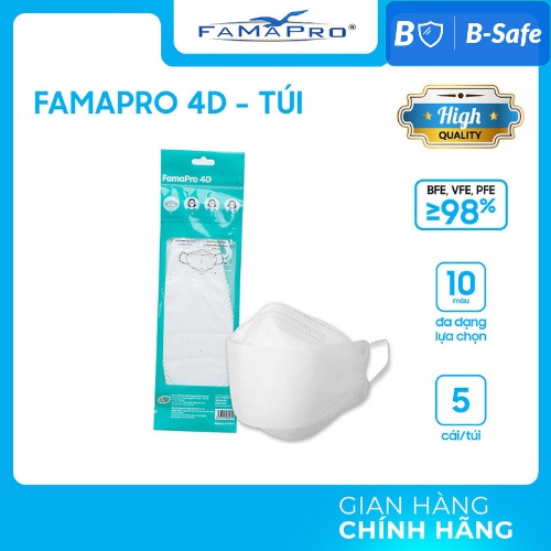 Khẩu trang KF94 Famapro 4D (5 cái/ túi) - Kiểu dáng Hàn Quốc