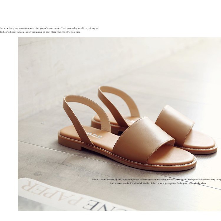 GIÀY SANDAL NỮ ĐẾ THẤP QUAI NGANG BẢNG TO sz 35-42