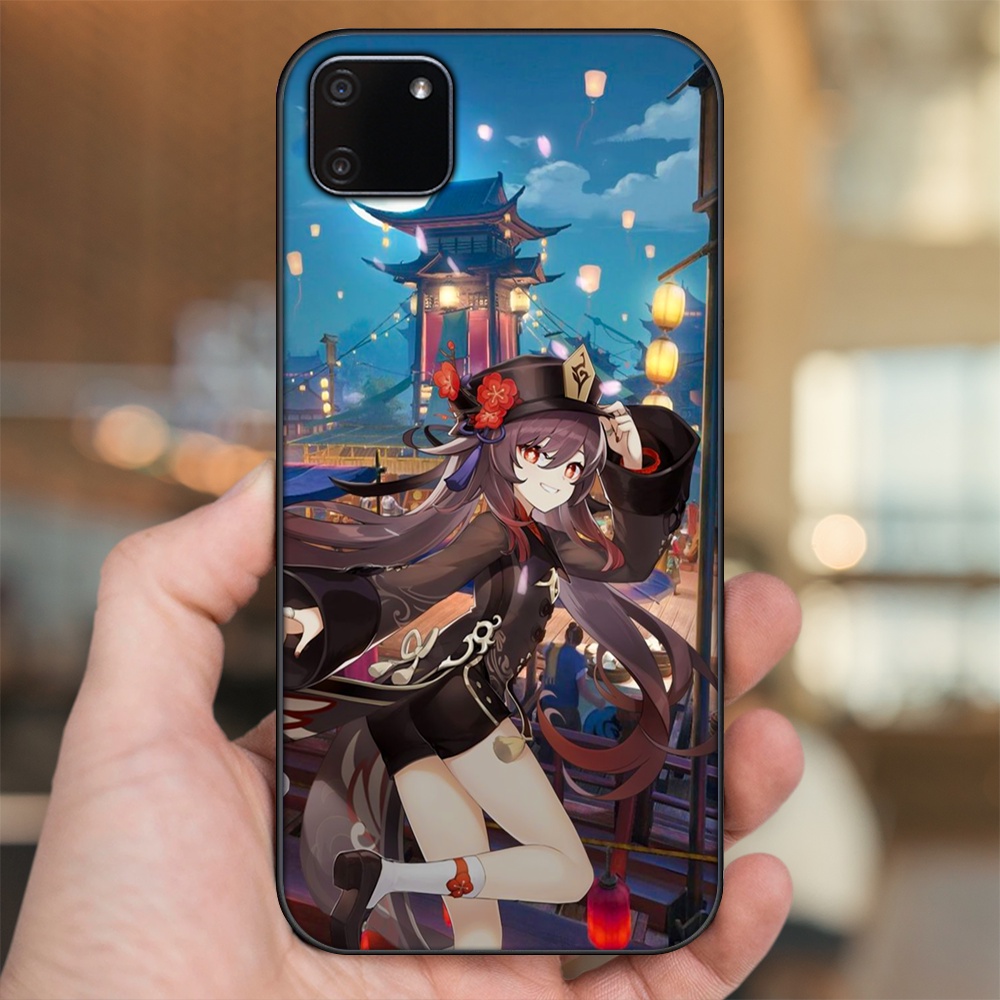 Ốp lưng Realme C11 2020 viền đen in hình Hutao Genshin Impact