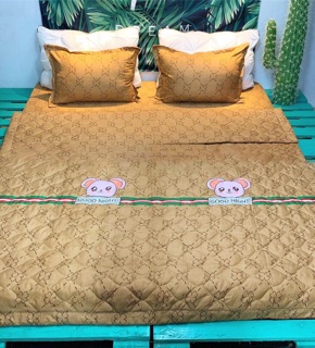 Trọn bộ chăn ga gối 5 MÓN COTTON POLY