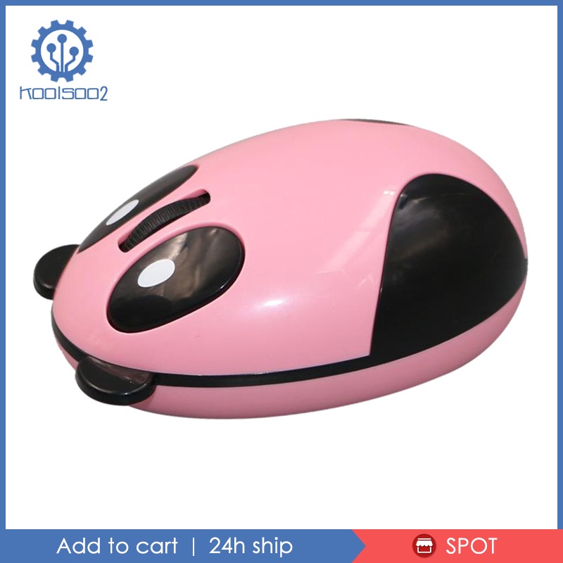 Portable Cute 2.4G Wireless Gaming Mini Mouse Panda 1200 DPI 3 Buttons Pink