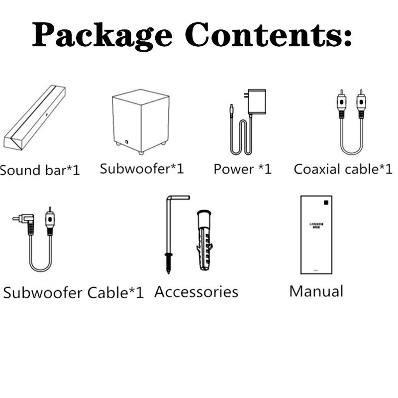 Sounbar 2.1 xiaomi MDZ-35-DA,-Dàn Loa 2.1 Xiaomi TV Speaker Theater Edition 100W 6.5inch Subwoofer