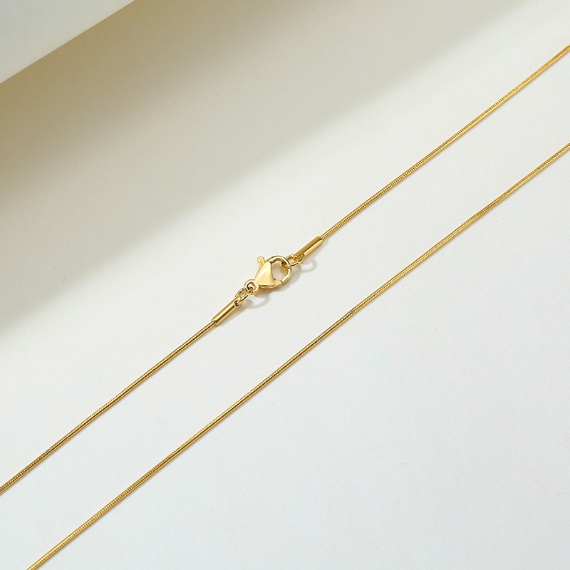 Vnox Snake Chains Clasp Necklace Gold 1mm Women Jewelry 16/18 Inch