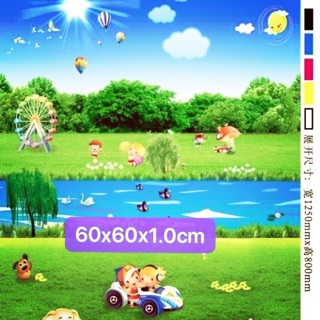 Xốp trải nhà hoạt hình học chữ cho bé kích thước 60-60cm dày 1cm