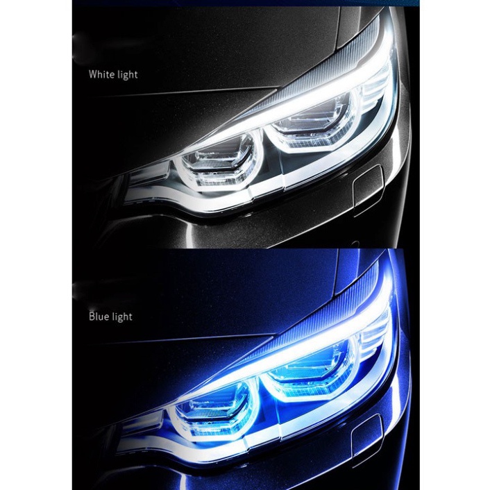 [ Freeship Xtra ] Bộ 2 Dây Đèn Led Mí Ô Tô Tích Hợp Xi Nhan Nháy Đuổi 30cm 45cm 60cm Silicon Chống Nước sasa