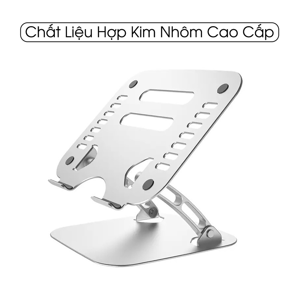Kệ Giá Đỡ Laptop, Macbook, iPad T602 - Nhôm Cao Cấp - Dễ Dàng Điều Chỉnh Độ Cao