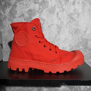 [ Chính hãng ] Giày Palladium đỏ nam nữ vải cổ cao