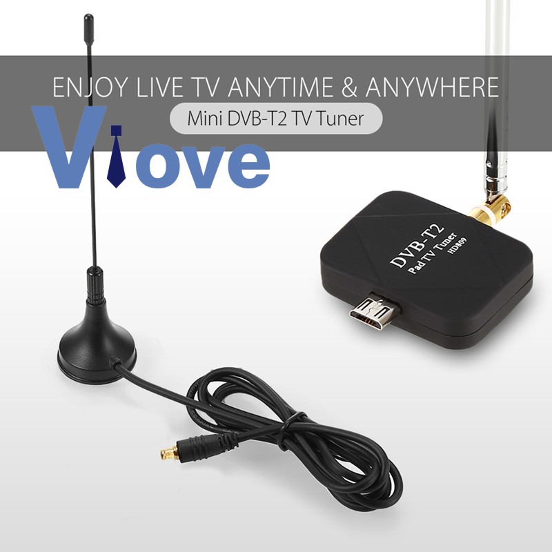 USB DVB-T / T2 TV Tuner Receiver Dongle cho điện thoại Android