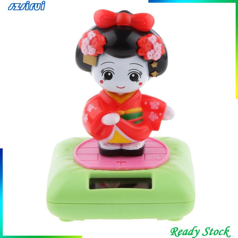 Mô Hình Đồ Chơi Maiko Geisha Mặc Kimono Nhật Bản Sử Dụng Năng Lượng Mặt Trời #A