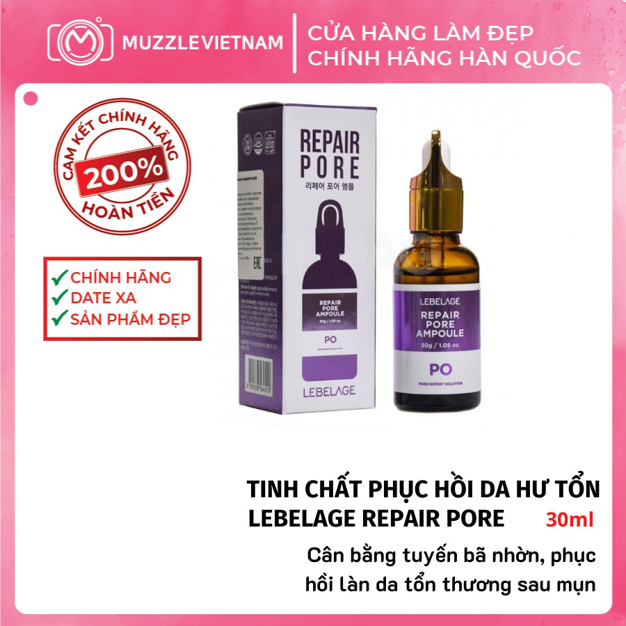 Tinh Chất Phục Hồi Da Hư Tổn LEBELAGE REPAIR PORE AMPOULE 30ml chính hãng Hàn Quốc