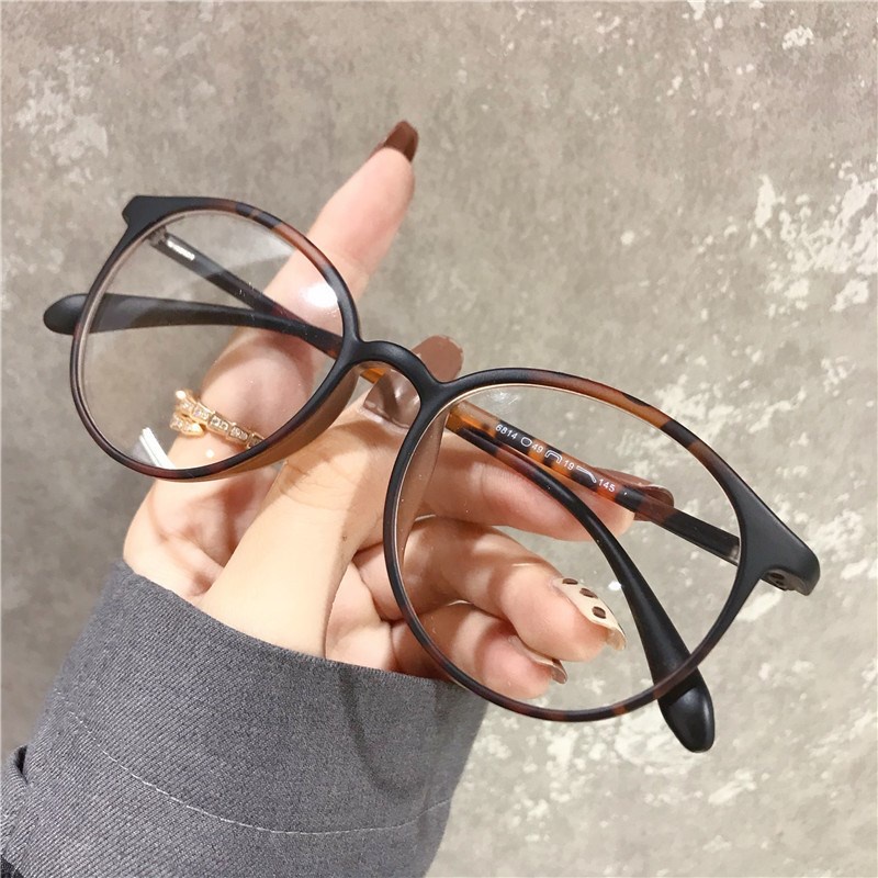 Mắt Kính Đọc Sách Gọng Oval Nhỏ Chống Tia Sáng Xanh Chống Bức Xạ Họa Tiết Da Báo Dễ Thương Cho Nam Và Nữ