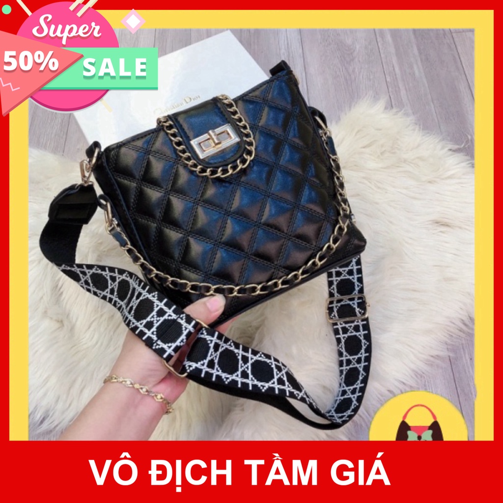 [Gía Hủy Diệtt] Túi xách nữ đeo chéo ô trám thời trang chất da pu mềm