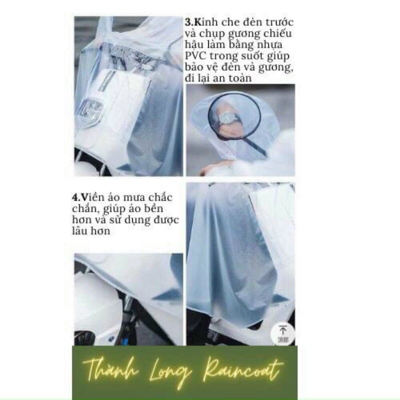 Áo mưa thời trang có kính chống hắt mưa