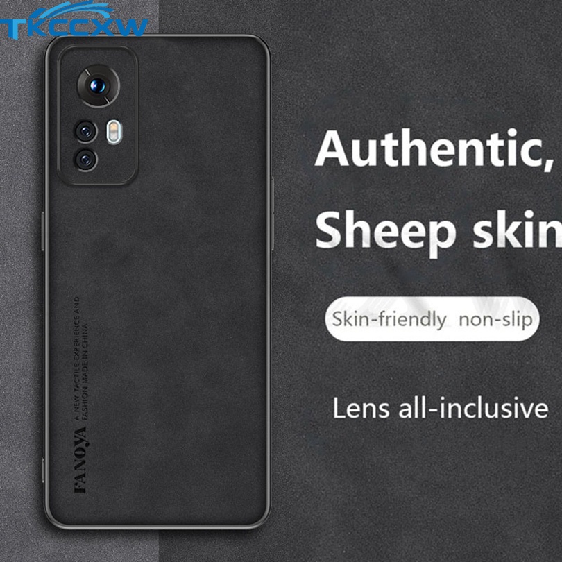 Ốp Điện Thoại Da PU Phối Vải Viền Dẻo Thời Trang Cho Xiaomi Mi 12X 12 Pro Mi 10T 11T 9T Pro