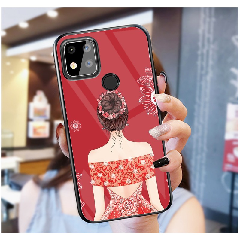 Ốp Lưng XIAOMI Redmi 9C, REDMI 10A mặt kính cường lực cao cấp